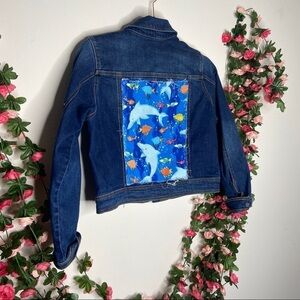 Cat & Jack Sea Girls Jean Jacket Button Up 10/12